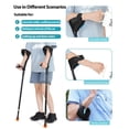 thumbnail image 4 of Muletas para adultos con acolchado elástico para codos y manos. Muletas plegables para antebrazo que aumentan la comodidad al caminar (negras)., 4 of 5