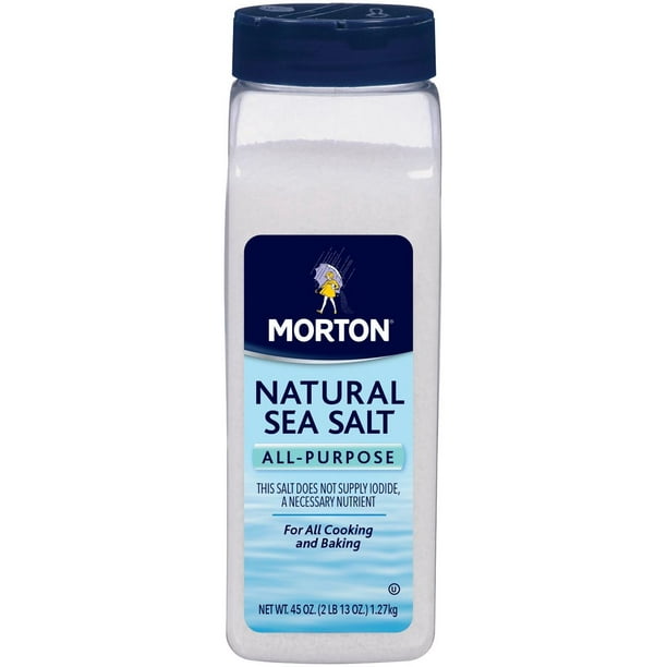Product of Morton AllPurpose Natural Sea Salt with Pour Spout, 45 oz