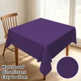 thumbnail image 2 of Tchckioa Solid Color Square Tablecloth,Waterproof Table Cloth for Kitchen,52x52 Inch,Dark Purple, 2 of 6