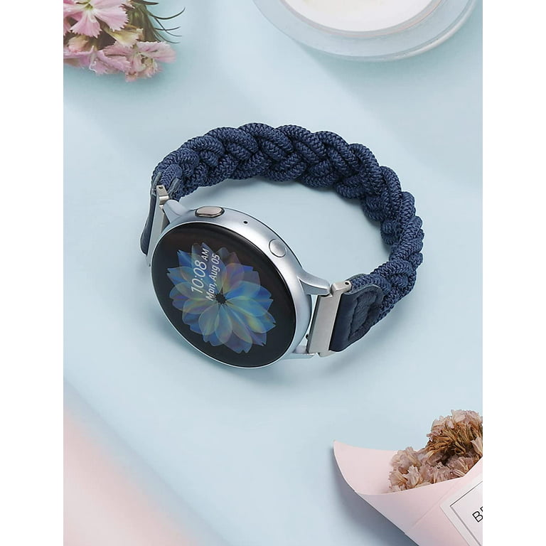 Watch 3 Women 40mm for 4 Compatible Elastic 46mm Strap 4 Classic Band Stretchy (Blue, 42mm Braided Watch 44mm/ Samsung Band, 40mm XS) Wearlizer 2 41mm/Watch Active 20mm Galaxy with