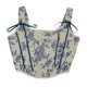 thumbnail image 5 of ICHUANYI Clearance Women Casual Sexy Eyelet Lace-up Floral Print Fishbone Court Vintage Corset Straps Tank Top(Blue, L) ICHUANYI WER2023080700849, 5 of 9