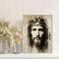 thumbnail image 2 of Qisvanset Jesus Christ Crown of Thorns Portrait Canvas Wall Art 15.75x11.81 Inches, 2 of 8