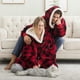 thumbnail image 5 of Sudadera con capucha y manta de gran tamaño con bolsillo gigante, suave y cómoda, para mujeres y hombres, 5 of 6