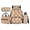 Cat Beige Print, variant on Uorisanigo Galaxy Fox Kids Backpack Set for Boys Girls Ages 6-14 Casual Bookbag with Picnic Lunch Box Water Bottle Sling Bag and Pencil Case Great for Camping Travel