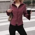 thumbnail image 2 of Towmus Women's Striped Button Down Shirts Flare Sleeve Slim Fit Blouses V Neck Collared Y2k Crop Tops Streetwear, 2 of 9