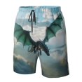 thumbnail image 4 of Fotbe Cloud Sky Green Dragon Trajes de Baño Estampados para Hombre, Shorts de Verano de Secado Rápido, Ropa de Playa, Bañadores-3X-Large, 4 of 6