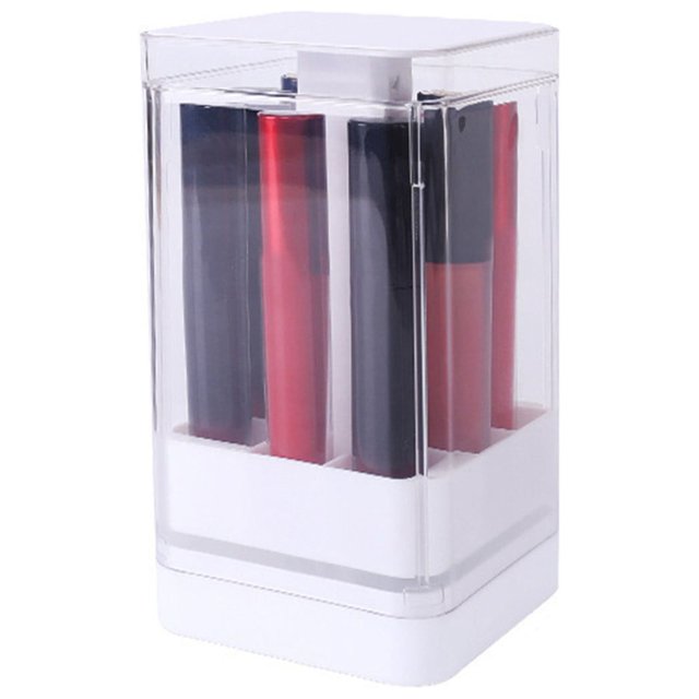 Ctnporpo Press Lift Lipstick Storage Box Brush Storage Bucket Dressing Table Eyeliner Storage Shelves
