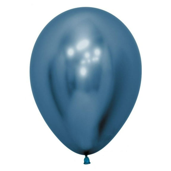 12 Inch Chrome Latex Balloons Royal Blue (50 Balloons)