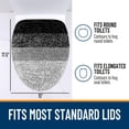 thumbnail image 5 of Buganda Soft Microfiber Toilet Lid Cover, Washable Bathroom Seat Covers, Fits Most Round, Elongated and Oblong Lids, Black, 19.5"X18.5", 5 of 7