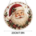 thumbnail image 2 of Christmas Pearl Diamond Art Hanging Ornament Kit, Santa Sun Catcher Ornament, 10in Shaped Acrylic & Pearl Diamond Art Kit for Adult Beginner, Christmas Decor Gift for Home Door Wall Decor, Shape E, 2 of 9