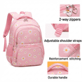 thumbnail image 5 of 3-Piece Backpack Set,Large Capacity Daisy Print Backpack with Insulated Lunch Bag & Pencil Pouch,Waterproof with Laptop Compartment & Side Pocket, 5 of 8