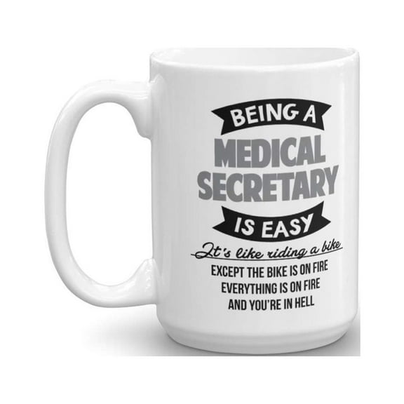 Best Funny Medical Secretary Bikers Coffee & Tea Gift Mug (15oz)