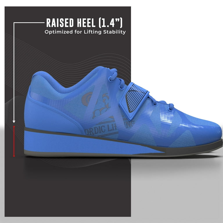 Nordic Lifting Powerlifting Shoes Men Size 11 White Blue Strap Gym Mesh Sneakers Nordic Lifting Powerlifting Shoes, Men main image 3