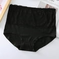 thumbnail image 4 of Womens Underwear Plus Size Large Size Breathable Briefs Lace-Side High-Waisted Panties, 4 of 5