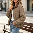 thumbnail image 6 of Byworldtasic Women’s Barn Jacket Loose Zipper Utility Coat Cinchable Hem Workwear Jacket with Pockets, 6 of 6