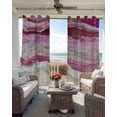 thumbnail image 2 of Abstract Purple Blackout Curtains for Bedroom Living Room, Gradient Beach Ocean Wave Oil Painting 84 In Long Thermal Insulated Room Darkening Drapes Grommet Window Treatments, 42 x 84 In, 2 of 9