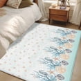thumbnail image 5 of Seahorse Coral Shell Washable Area Rugs 3'x5', Starfish Ocean Wave Low Pile Throw Living Room Rug Non-Slip Sturdy Edge Binding Carpet for Indoor Entryway Bedside Kitchen, 5 of 9
