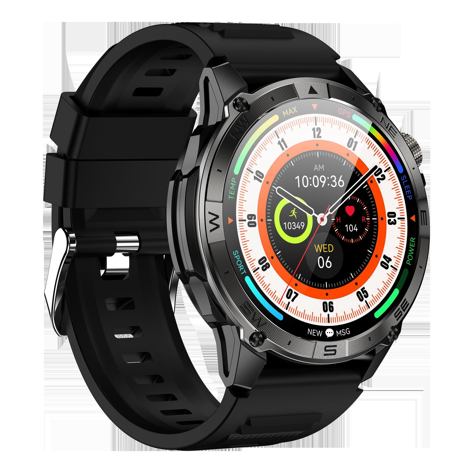Smart Watch with GPS Tracking,1.43" AMOLED Display,IP68 Waterproof,30-Day Battery,Offline Payment – Fitness Tracker for Travel – Perfect Gift for Husband,Christmas,Valentine's Day (12-Month Warranty)
