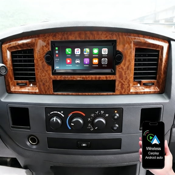 Dexico Car Stereo Radio for Dodge Ram 1500 2500 3500 4500 2006-2008, 6.86" Touchscreen Stereo with Wireless CarPlay/Android Auto Bluetooth GPS Navigation WiFi FM/RDS   AHD Backup Camera