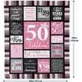 thumbnail image 2 of 50th Birthday Gifts for Women, 50 Year Old Gifts for Women, 50 Birthday Gifts for Women, 50th Birthday Gift Ideas, 50th Birthday Gifts, Throw Blanket 60"x50", 2 of 6