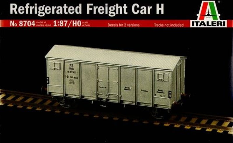 Italeri 1:87 HO Scale Refrigerated Railway Freight Car H Plastic Model Kit #8704 