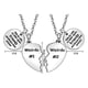 thumbnail image 2 of Regalo para mejores amigos, mejores amigos, 2 collares con colgante de corazón dividido, collar de amistad para mejores amigos, 2 of 2