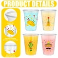 thumbnail image 3 of Vasos desechables Meekoo Fiesta 354,84 ml, paquete de 100 unidades, 4 estilos, 3 of 6
