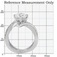 thumbnail image 2 of Luxe Jewelry Designs Women's Stainless Steel Engagement Ring with AAA Grade CZ in Clear - Size 9, 2 of 4