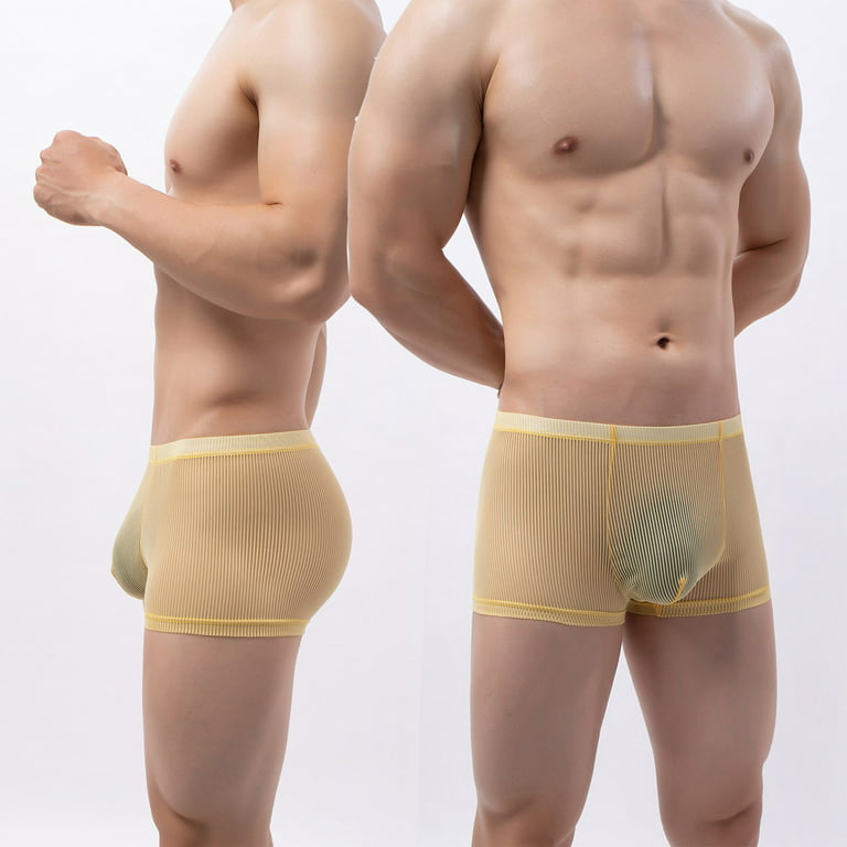 Men See Through Underwears Briefs Pants Transparent Boxer Underpants 6  Color