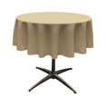 thumbnail image 1 of LA Linen TCpop51R-TaupeP13 Nappe en Popeline de Polyester, Taupe - 51 Po. Ronde, 1 of 4