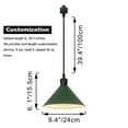 thumbnail image 3 of Kiven Anti Glare J-Type track lighting pendants, 1-Light J track pendant lights , J track Light Pedant for Kitchen Island Home Cafe, Cord length Customization,Green Finish, 3 of 7