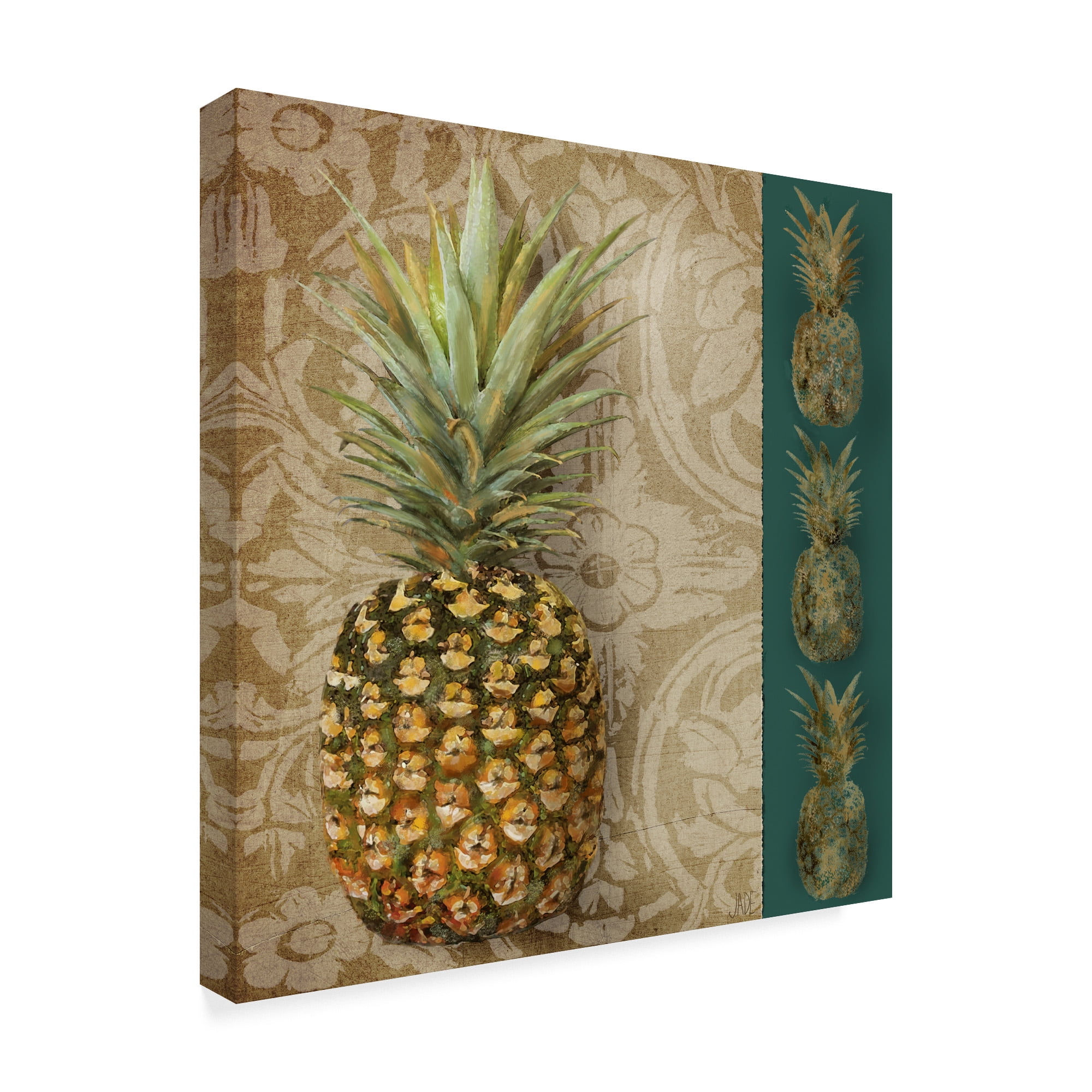 Trademark Fine Art 'Pineapple Welcome I' Canvas Art by Jade Reynolds