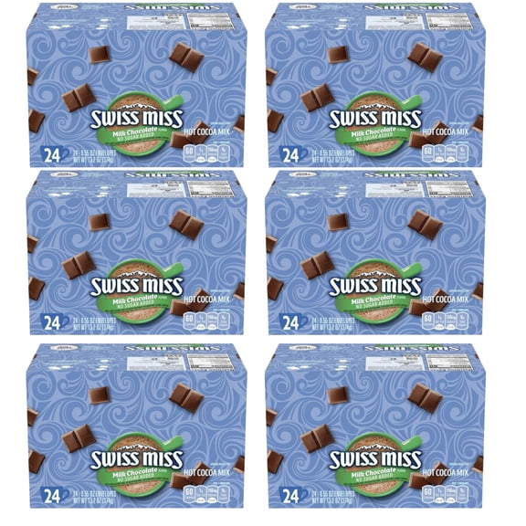 Swiss Miss Hot Cocoa Mix - Sugar Free Hot Chocolate Packets (Pack of 6) | Delicious Hot Chocolate, Perfect for Cozy Moments