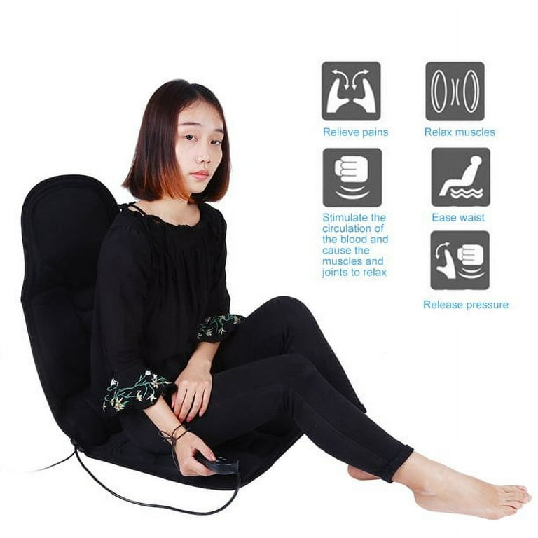 Vibration Back Massager Seat with Heat:Chair Seat Massager with 8 Vibr –  HelloMynt