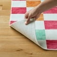 thumbnail image 6 of TOWN & COUNTRY PLAY Niko Checkmate Kid's Washable Area Rug, Soft & Plush, Safe Non-Slip Backing, Bedroom Rug, Dorm Decor, Playroom & Classroom Rugs, Red/Multi, 7'10"x10'2", 6 of 12
