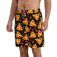 thumbnail image 2 of Logiee Cartoon Pizza Print Mens Swim Trunks Quick Dry Board Shorts,Breathable Hawaii Beach Shorts Swimwear Bathing Suits-Medium, 2 of 6