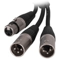 thumbnail image 1 of Talent YXF2XM01 XLR Female to Dual XLR Male Y Adapter Splitter Combiner Cable 1 ft., 1 of 2