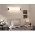 thumbnail image 4 of AFX Allen 3-feet ADA Satin Nickel LED Overbed Fixture, White Acrylic Shade, 4 of 4