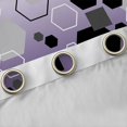 thumbnail image 4 of Erosebridal Gold Minimalist Hexagon Square Blackout Curtains Set of 2 (52x84 Each) For Teens,Boys Girls Geometric Honeycomb Window Curtains,Black Purple, 4 of 6