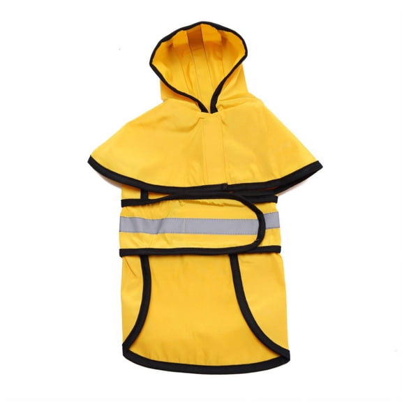 TELOLY Dog Raincoat, Waterproof Hooded Pet Jacket with Clear Brim, Breathable Rain Gear for Small Dogs, XS