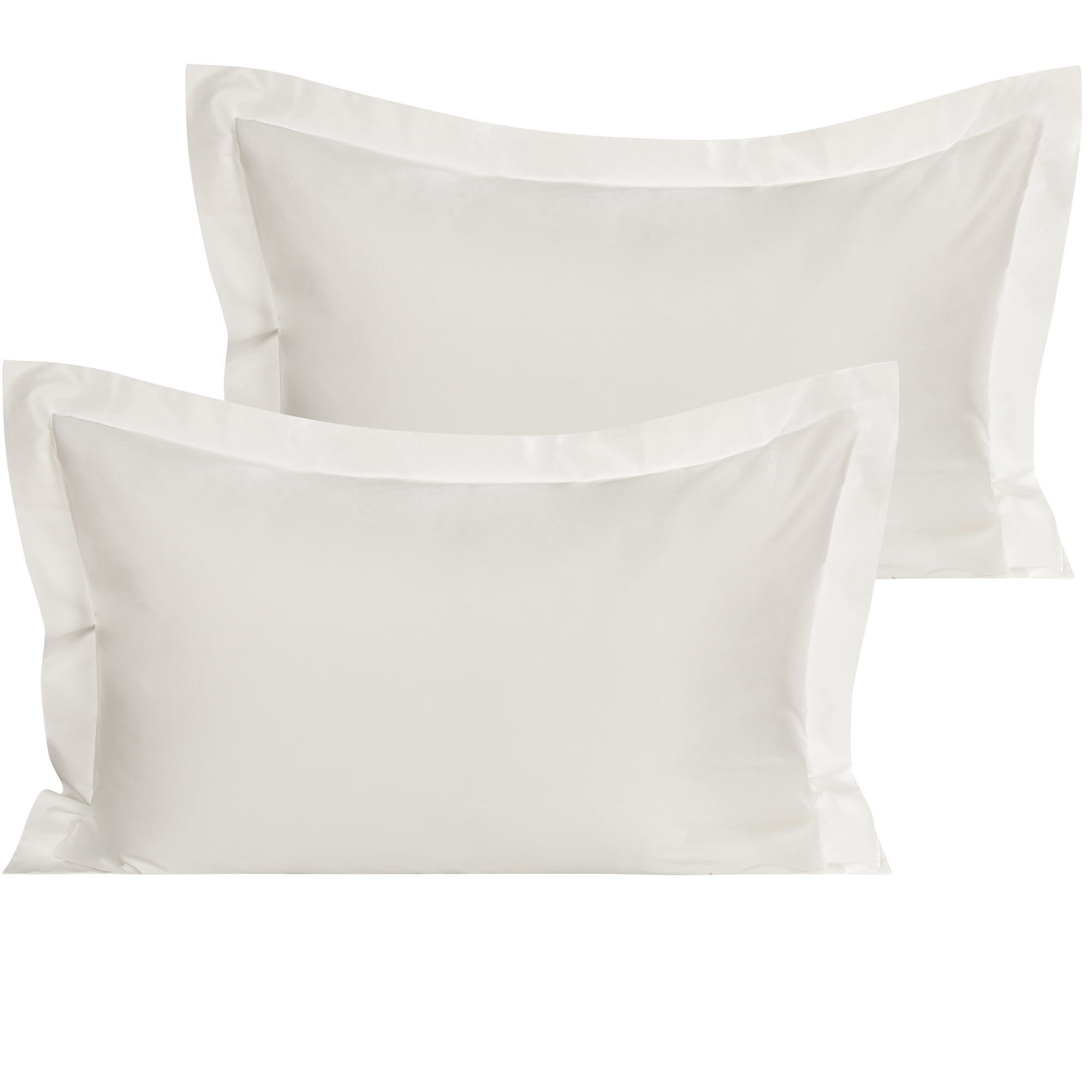 ORGANICTUNE 2 Pack Organic Cotton Standard Pillow Shams, 20"x26", White