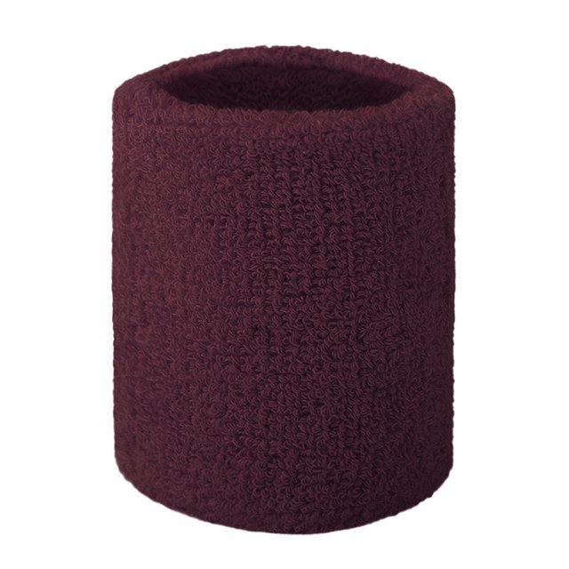 GOGO 100 Pieces Sports Wristbands Terry Cloth Sweatbands 3 Inches Maroon