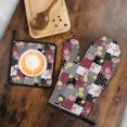 thumbnail image 6 of Pioneer Flower Floral Print Pattern 1-Pack Oven Mitts Set, Heat Resistant Kitchen Gloves, 7.7" X 12", 6 of 6