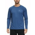thumbnail image 7 of Xidunhg Men's Rash Guard Long Sleeve Shirt UPF 50 Sun Protection Quick Dry Moisture Wicking Lightweight for Swimming Surfing Outdoor Dark Blue L, 7 of 7