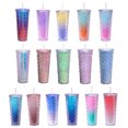 thumbnail image 2 of Vaso de escamas de pescado de plástico de doble pared DIY 710 de 24 oz, vaso de escamas de pescado, vaso de sirena, sin logotipo, 2 of 5