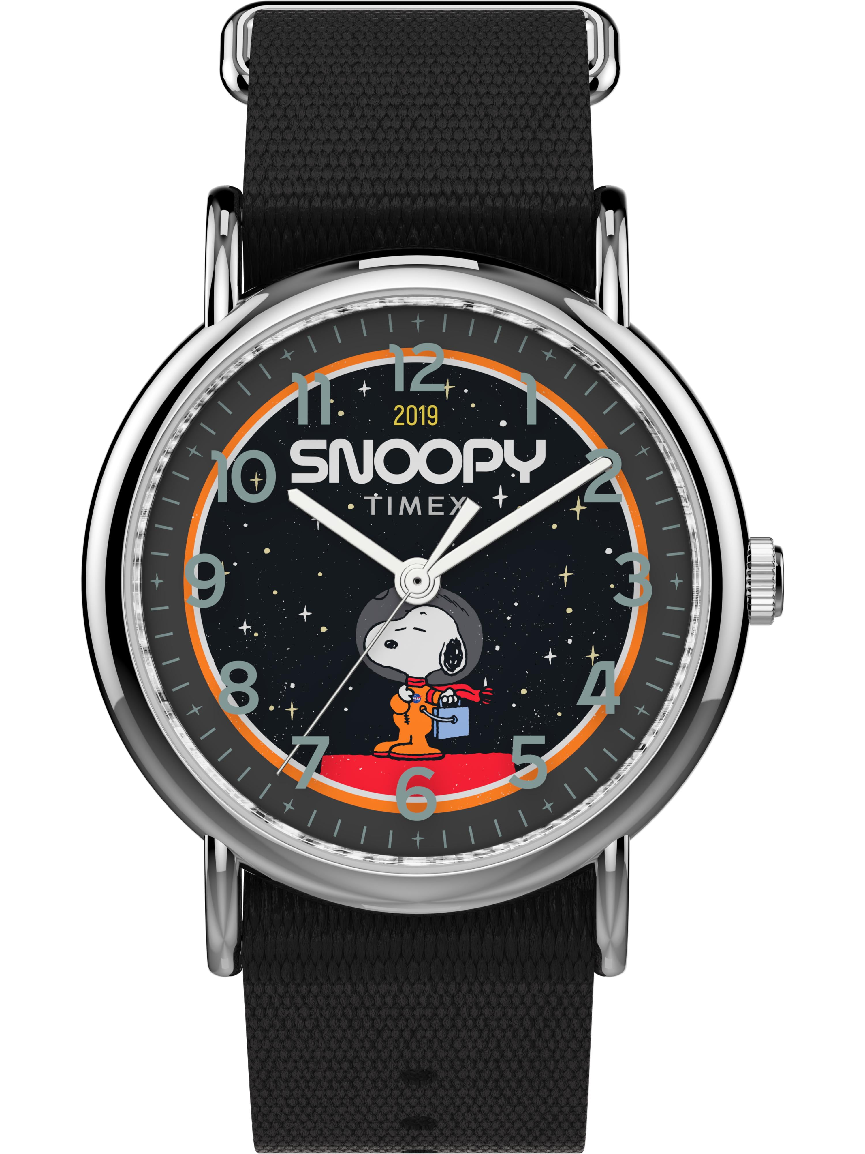 timex peanuts タイメックス スヌーピー 腕時計 黒 NASA www