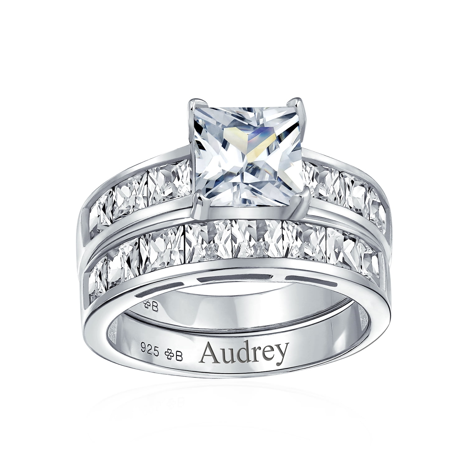 2 CT Diamond 925 Sterling Silver Round Cut Solitaire Engagement Wedding Ring