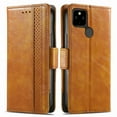 thumbnail image 3 of Case for Google Pixel 5a 5G Cover Leather Wallet Folio Case Book Design Flip Magnetic Closure - Yellow, 3 of 5
