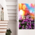 thumbnail image 1 of Purple Flowers on Colorful Background - Large Flower Canvas Wall Art, 1 of 3