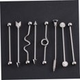 thumbnail image 3 of HUGFEGWE 16 Pcs Cambered Barbell Body Jewelry Stainless Steel Studs Screwback Earrings Screw Back Earring Belly Button Rings Bracket Accessories Navel Ring Golden Puncture Stainless CJB91-93900, 3 of 9
